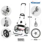 Châssis Andersen Royal Shopper roues à roulement à billes 25 cm – Image 2