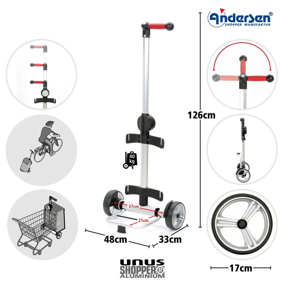 Andersen Unus Shopper Truck 2 roues 17 cm – Image 3