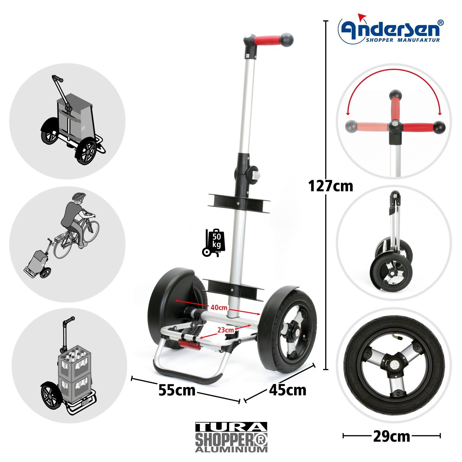 Châssis Andersen Tura Shopper à pneus 29 cm – Image 2