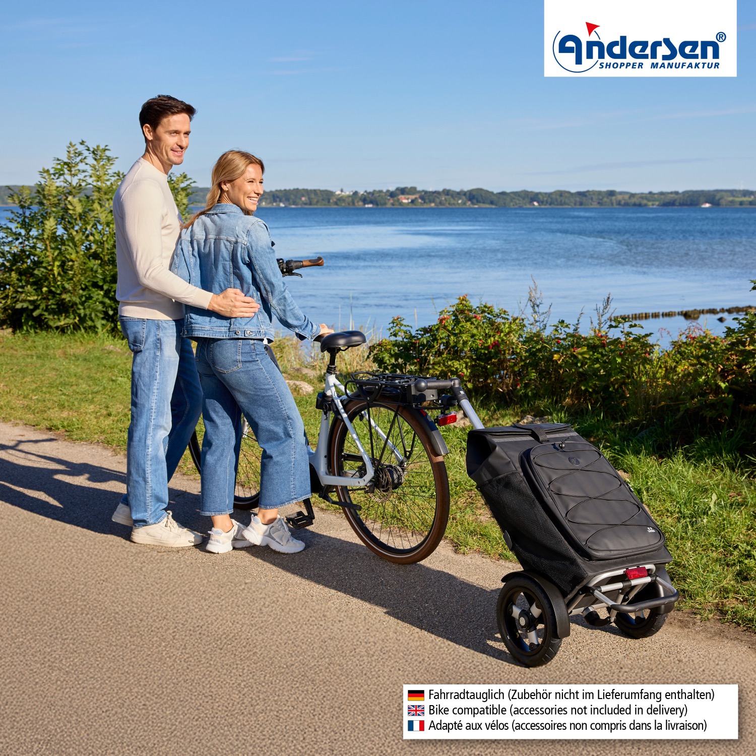 Pack remorque vélo Andersen Tura Shopper Fado + attelage – Image 2