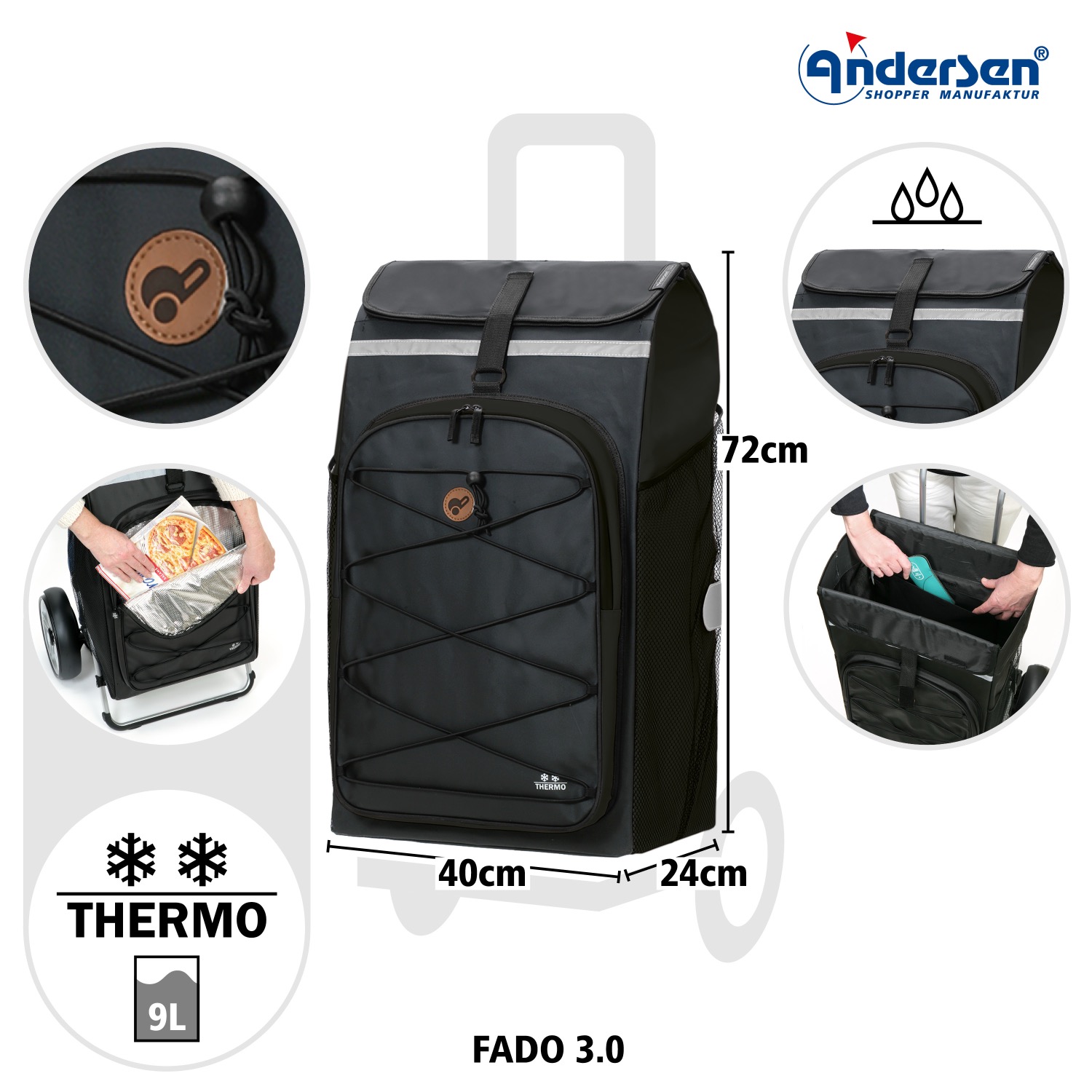 Pack remorque vélo Andersen Tura Shopper Fado + attelage – Image 4