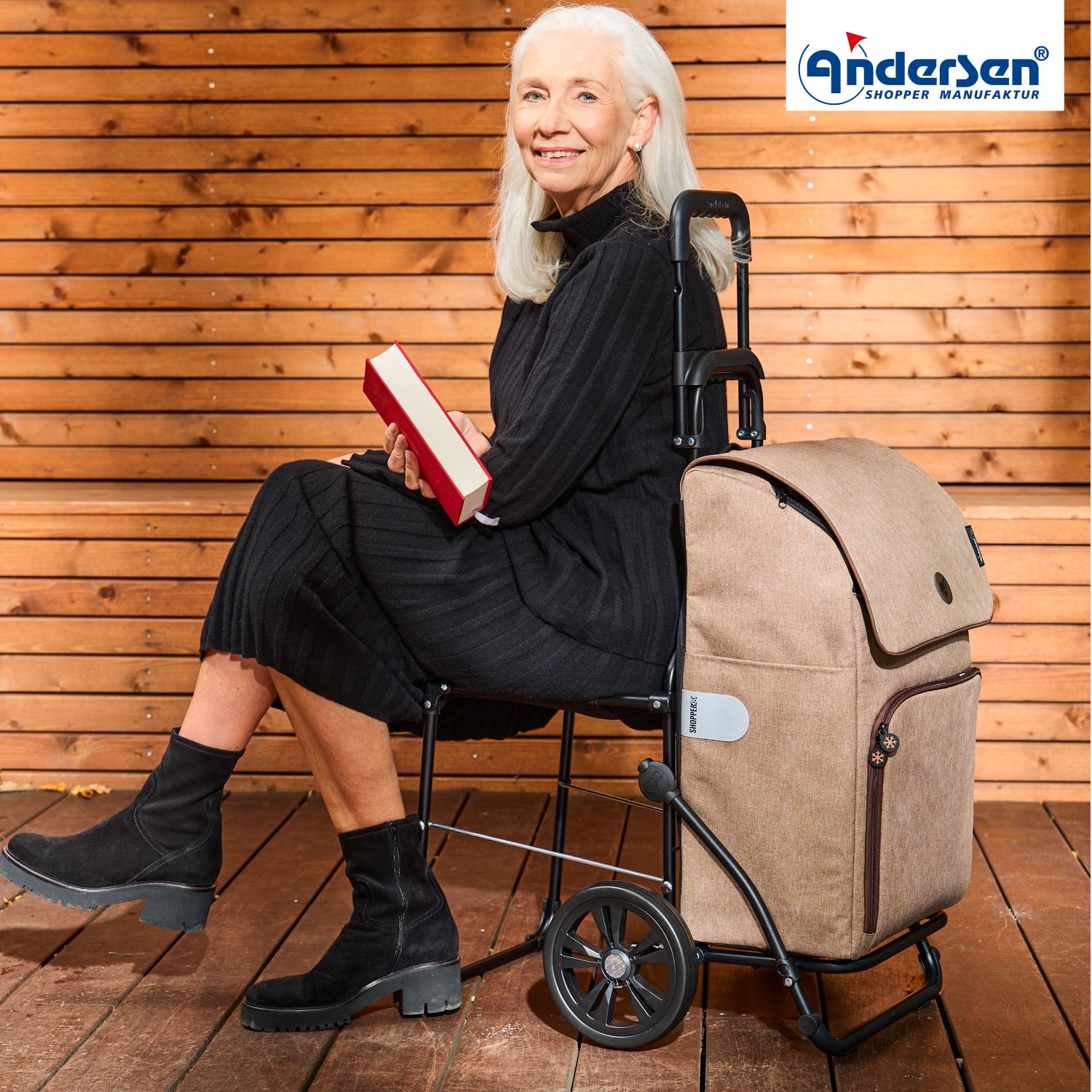 Andersen Komfort Shopper Ipek Maxi Chariot avec siège 2 roues – Image 2