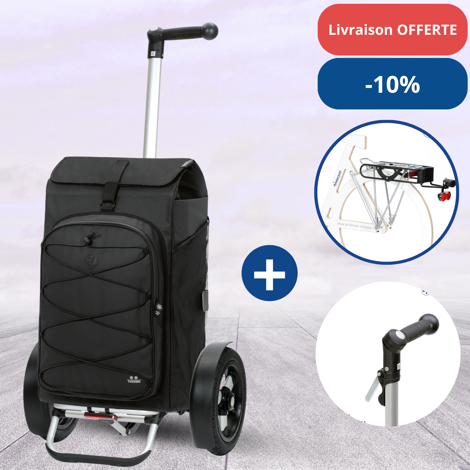 pack tura shopper fado remorque vélo Pack remorque vélo Andersen Tura Shopper Fado + attelage – Image 1